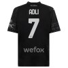 Maillot de Supporter AC Milan Yacine Adli 7 Quatrième 2023-24 Noire Pour Homme